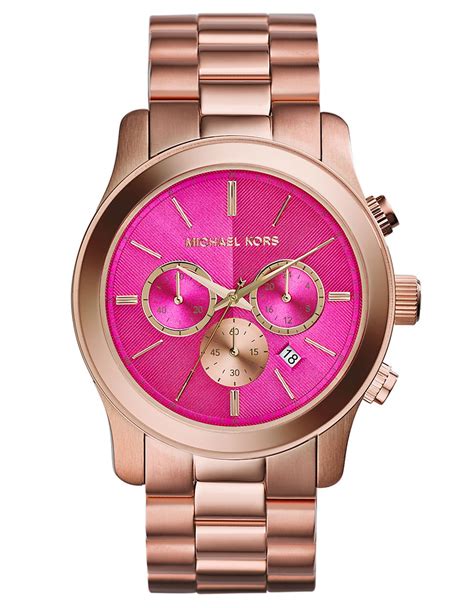 michael kors rose gold watch with pink face|mk rose gold watch sale.